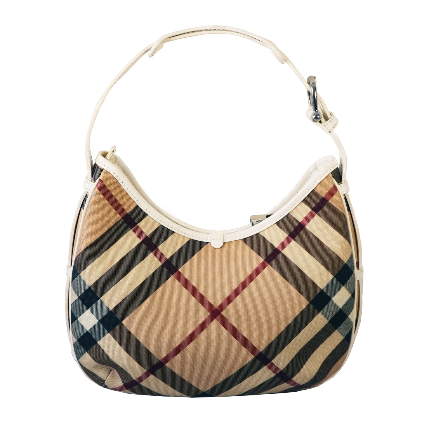 BURBERRY WHITE NOVA CHECK BAG