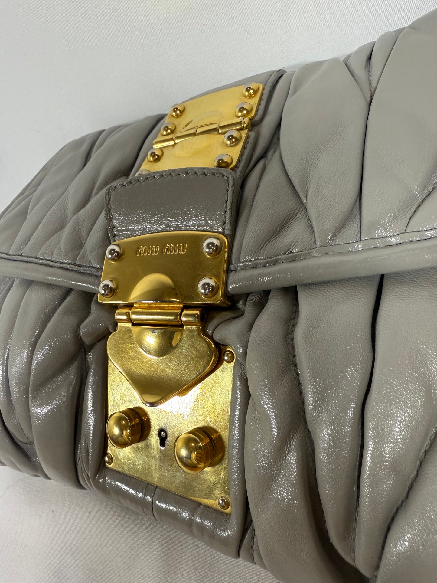 MIU MIU MATELASSE GRAY BAG