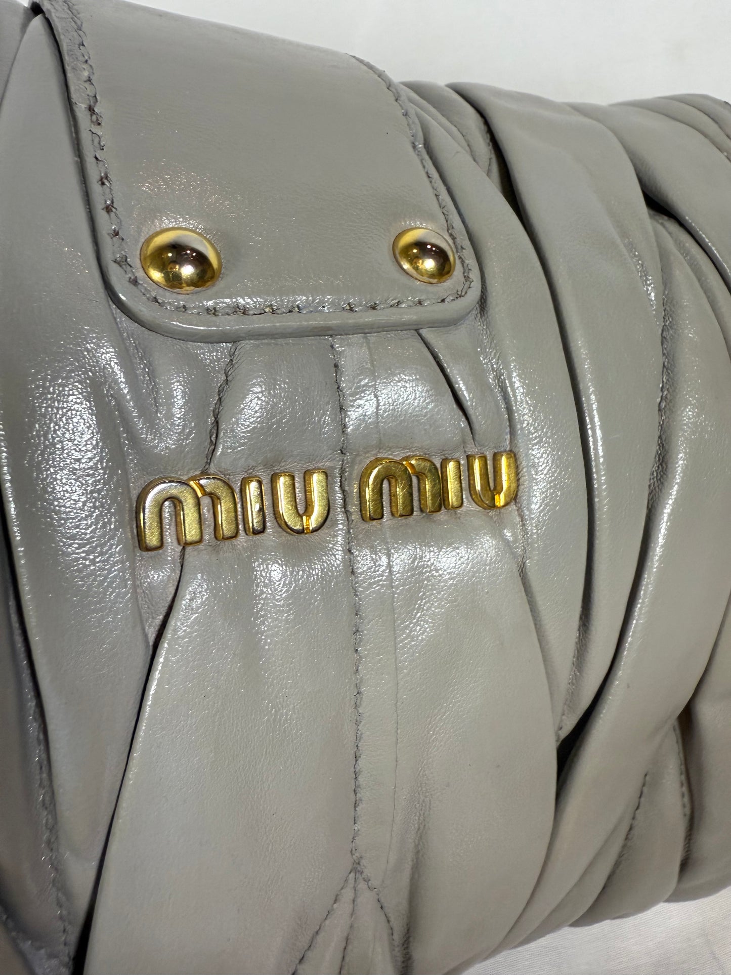 MIU MIU MATELASSE GRAY BAG