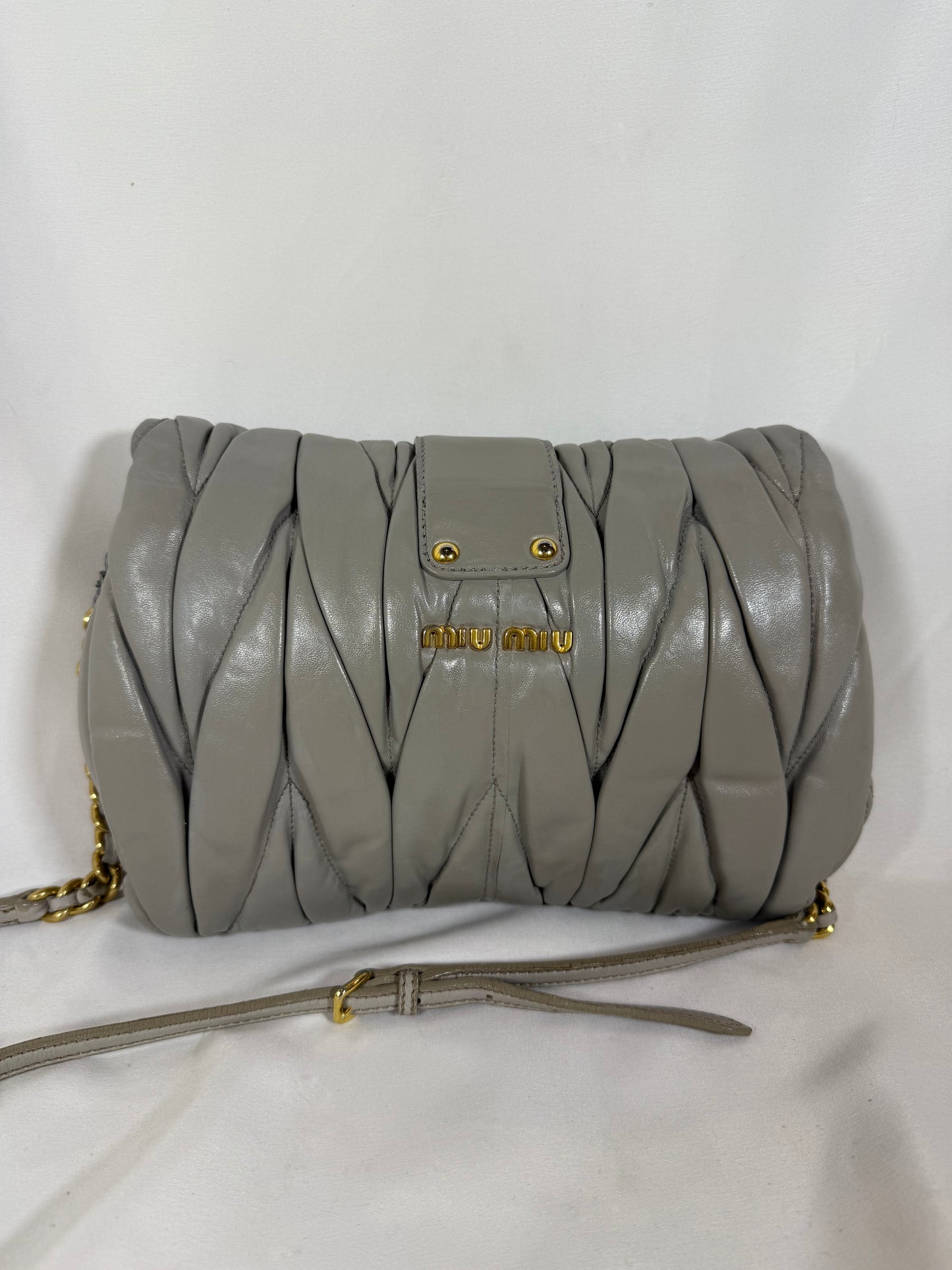 MIU MIU MATELASSE GRAY BAG