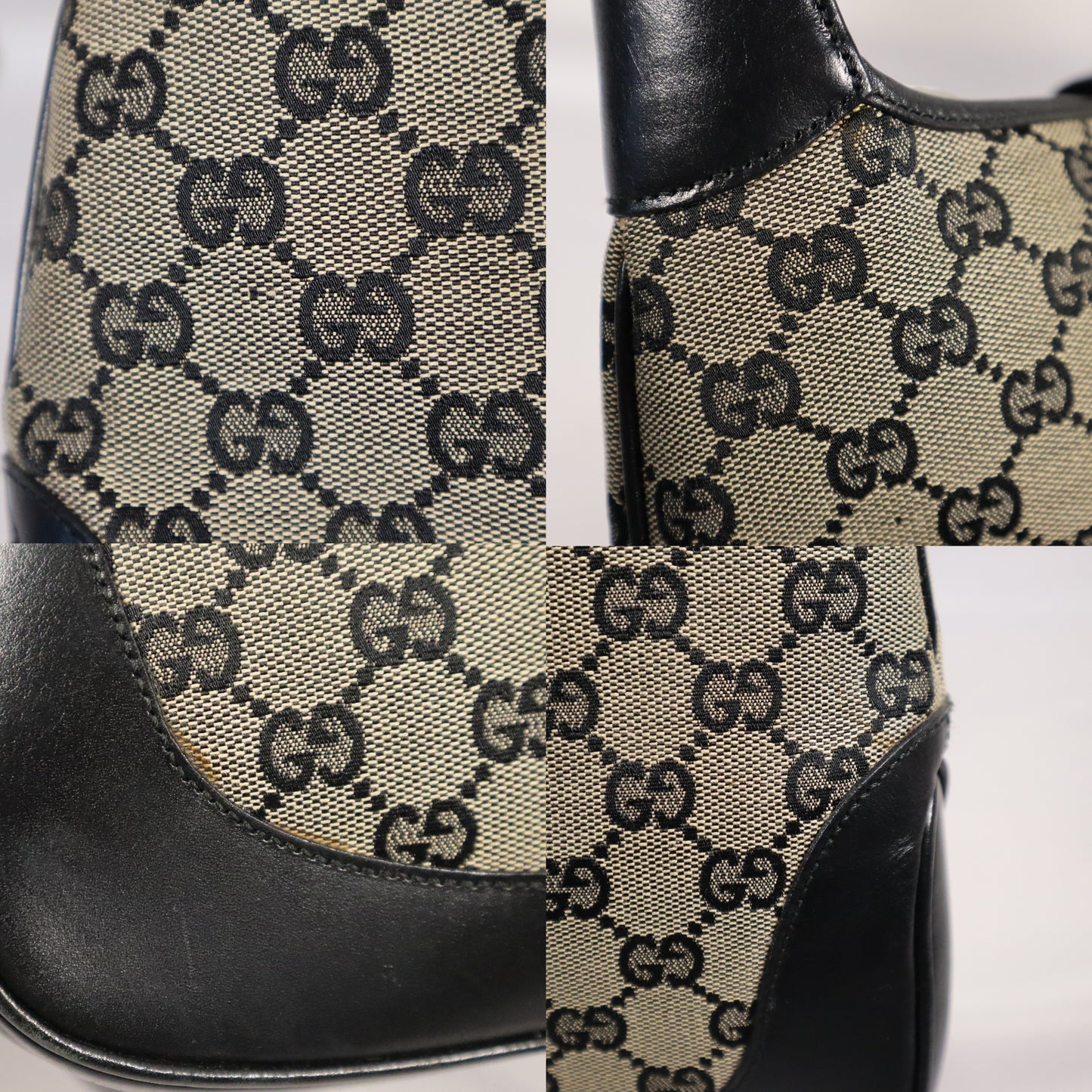 GUCCI JACKIE BLACK CANVAS