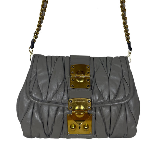 MIU MIU MATELASSE GRAY BAG