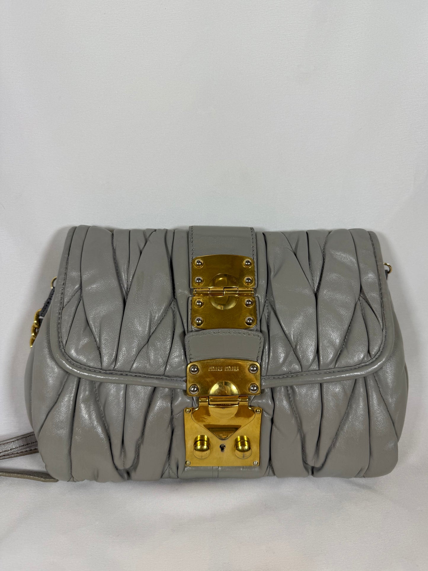 MIU MIU MATELASSE GRAY BAG